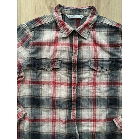 Woolrich Plaid Button Down Shirt Red & Black Womens Medium - Picture 2 of 12